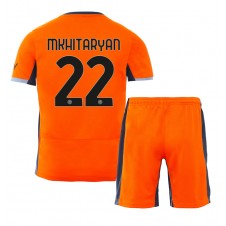 Inter Milan Henrikh Mkhitaryan #22 Tredjeställ Barn 2023-24 Korta ärmar (+ Korta byxor)